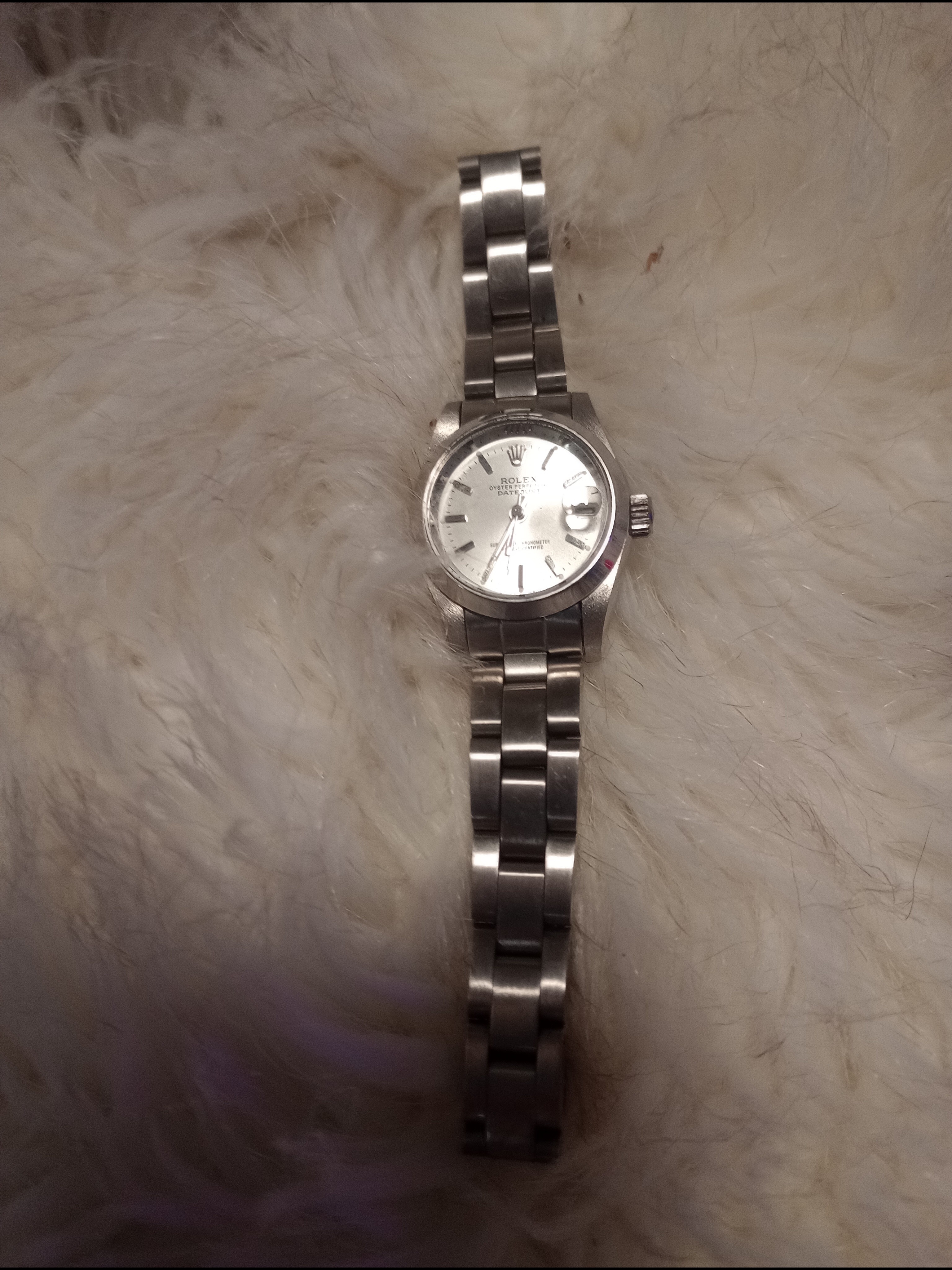 Rolex Stainless Steel Ladies Oyster Perpetual Watch  Silver